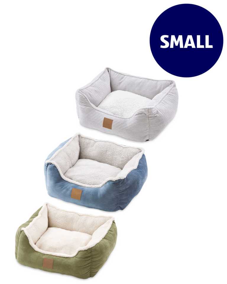 Aldi slashed prices on small plush dog beds to £12.99