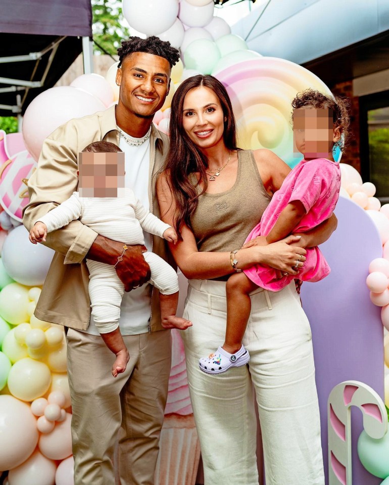 Ollie Watkins, pictured with his partner Ellie Alderson and his kids Marley and Amara, has had a phenomenal rise to the top