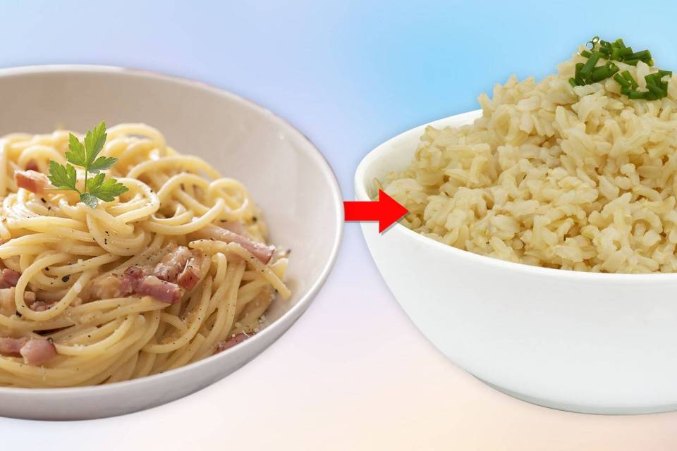 Another great swap is white pasta for brown rice