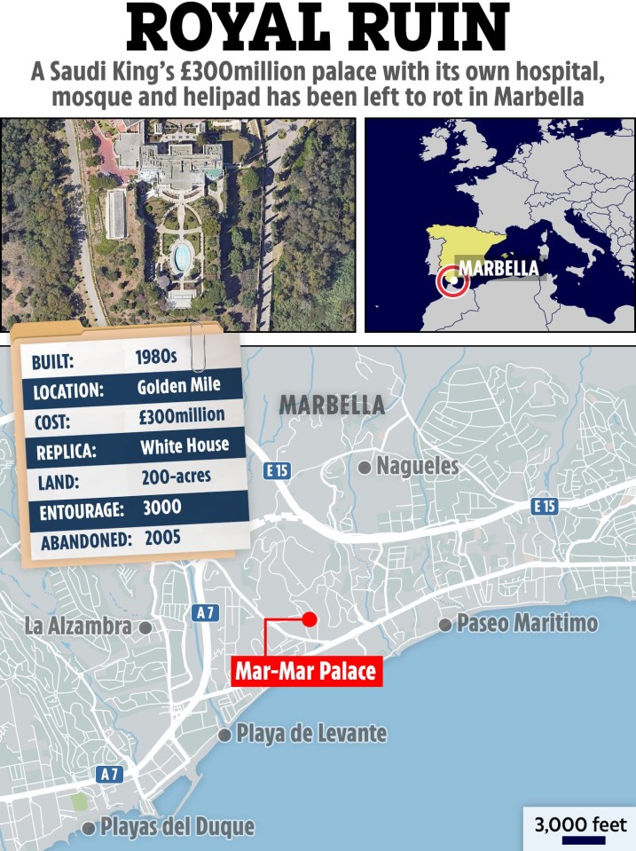 a map showing the location of the mar-mar palace