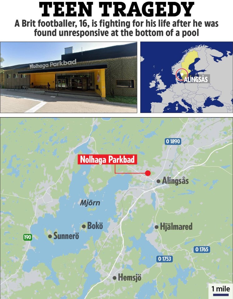 a map showing the location of nolhaga parkbad