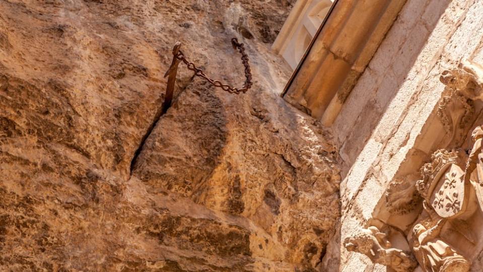 The Durandal sword was wedged into rock for 1,300 years