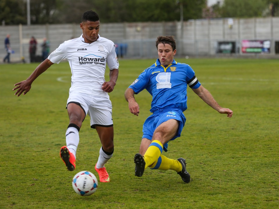 Ollie in action for Weston-Super-Mare