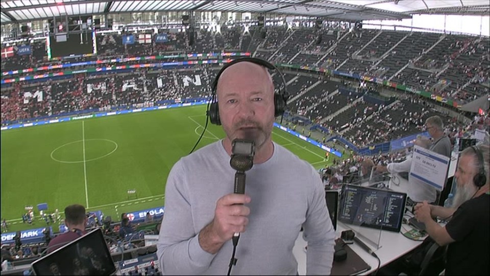 Alan Shearer will be covering the final with Mowbray