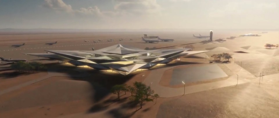 The resort is being built in the desert