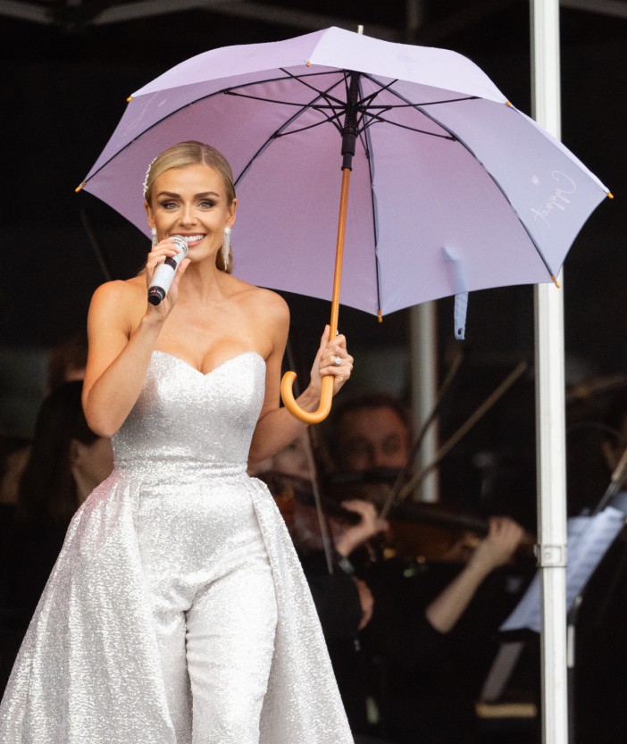 Katherine braved the rain to perform at BST Hyde Park