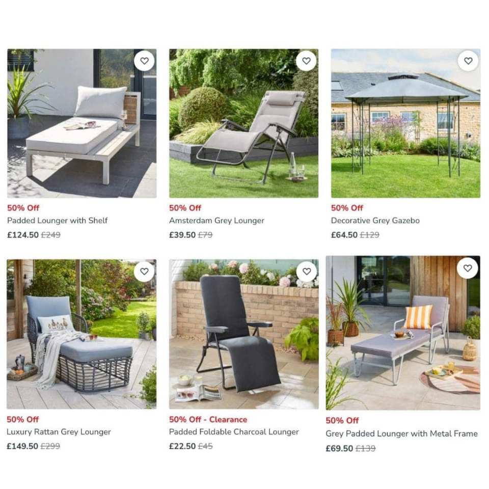 There were hoards of stylish garden furniture items in the sale