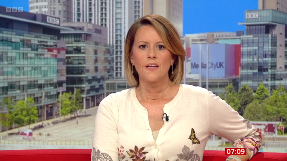 Royal Correspondent Sarah Campbell stepped in to fill her usual slot