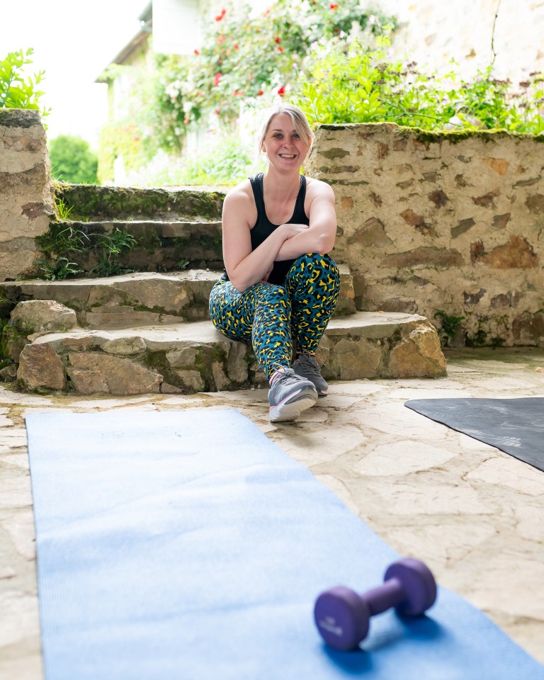 Alex during her exercises at the retreat