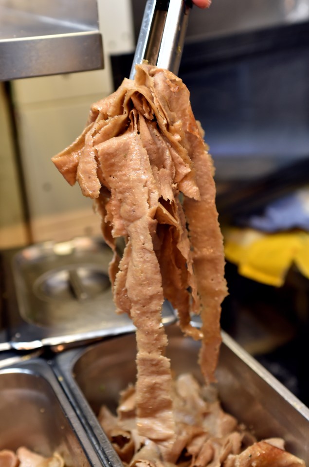 The delicious doner meat