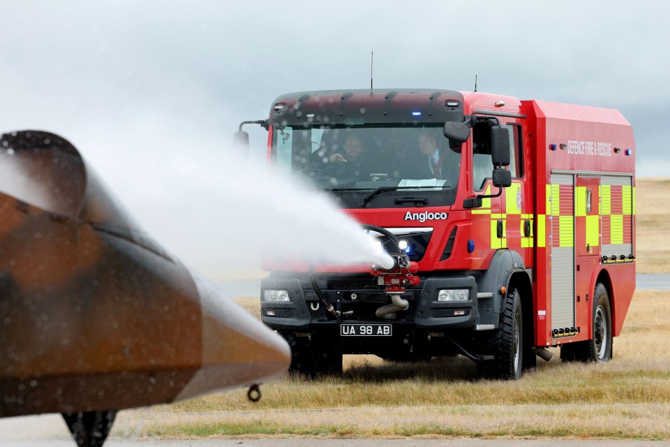 William takes part in a simulated fire response exercise today