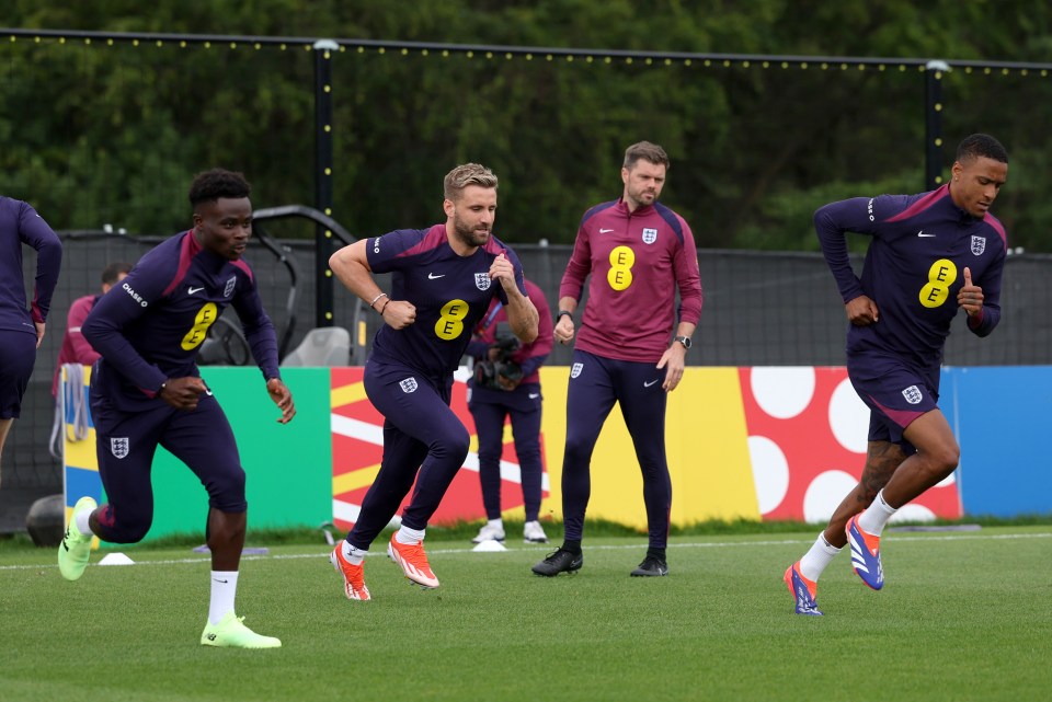 The squad today practised a back three in training as they prepare for Saturday’s quarter-final