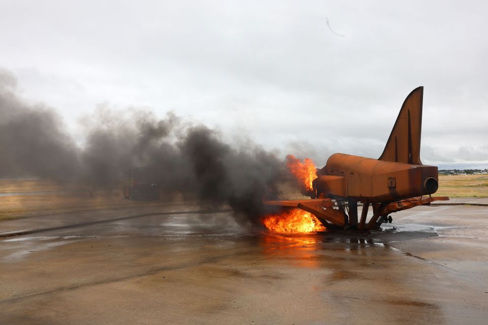 Crew members took part in a simulated fire response