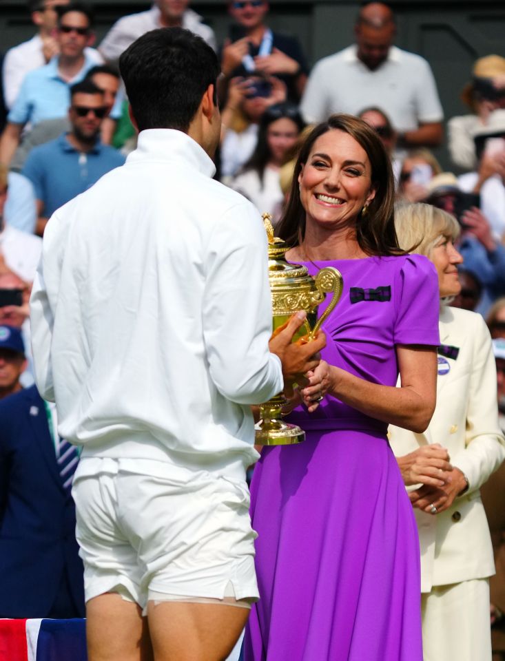 Princess Kate beamed as she presented trophies to Wimbledon players after an intense Grand Slam