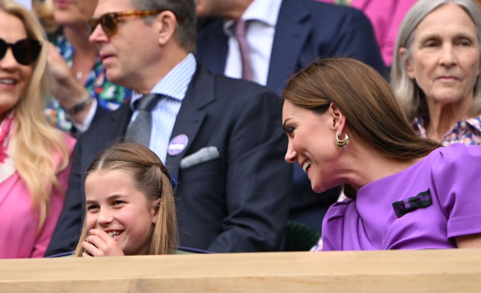 The royal pair beamed as they settled in to watch the final