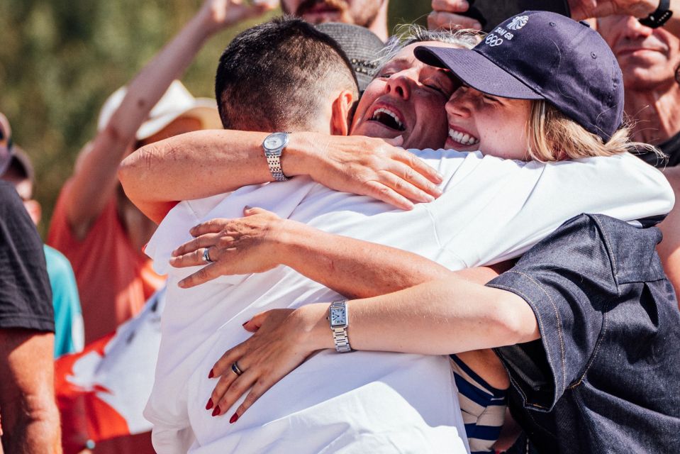 He celebrated with Bethany and his family again afterwards