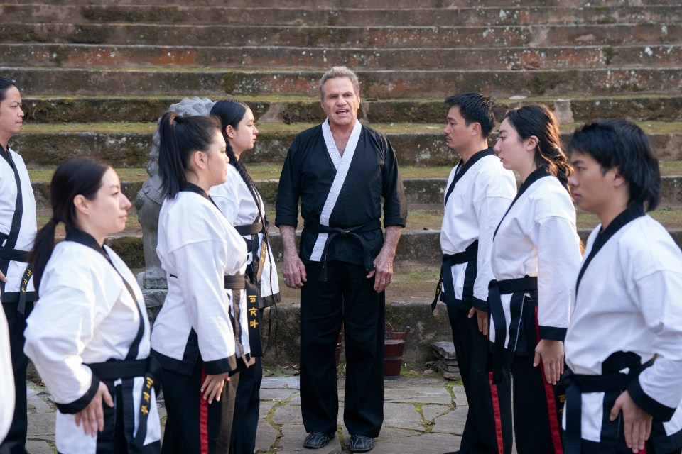 Kreese training new teen recruits in Cobra Kai