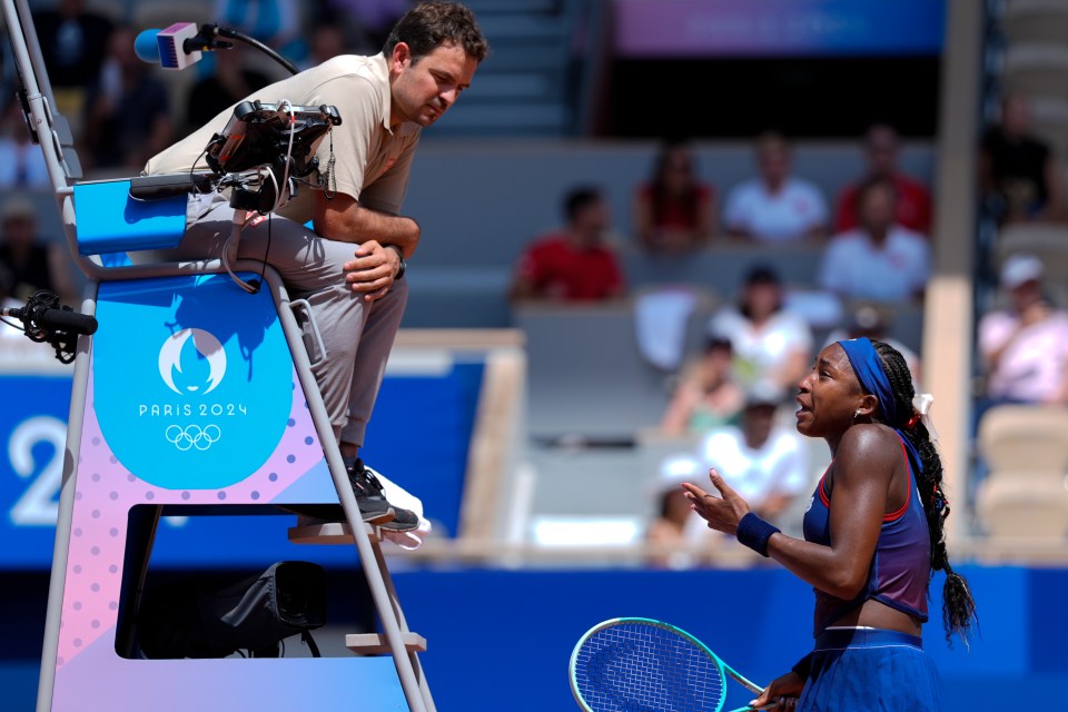 Coco Gauff argued with umpire during her third round match against Donna Vekic