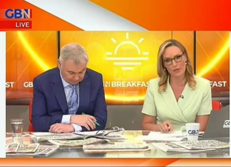 Eamonn Holmes is forced to leave his news slot this morning after falling ill