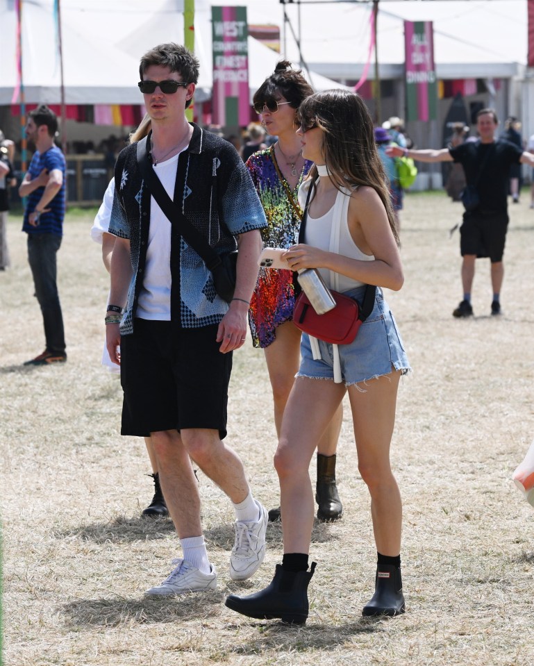 Daisy with her photographer boyfriend Ben Seed at Glastonbury