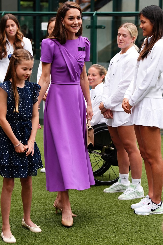 Charlotte beamed as she met Emma Radacanu