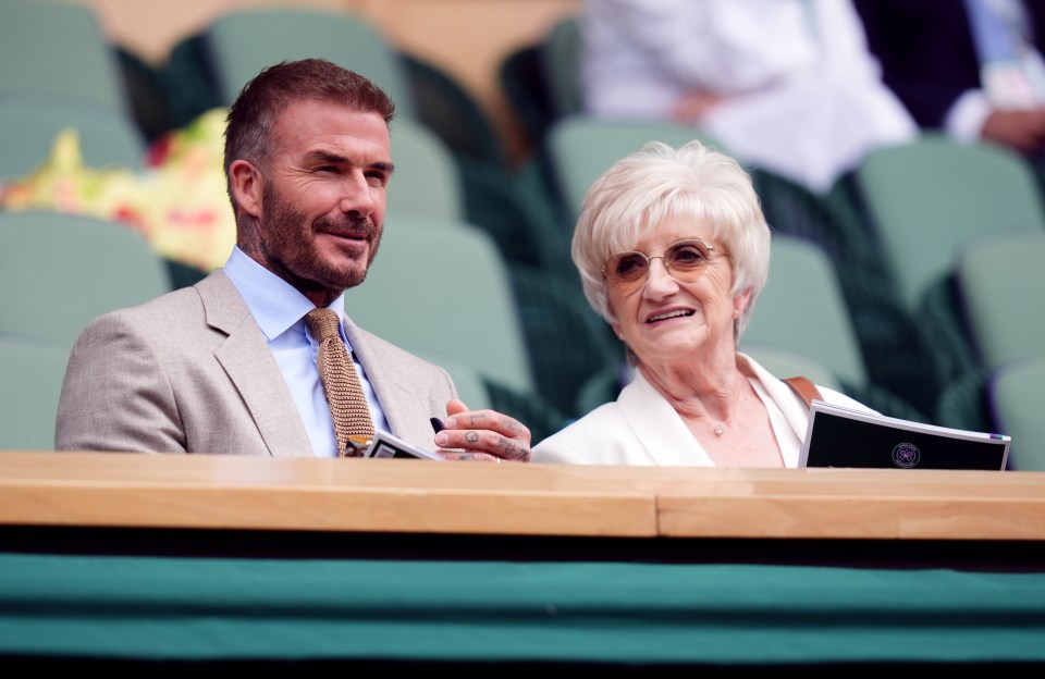 David Beckham and mum Sandra watched on from the Royal Box