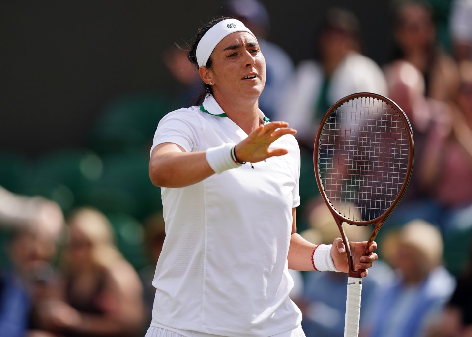 Play was halted in Ons Jabeur's second-round match at Wimbledon