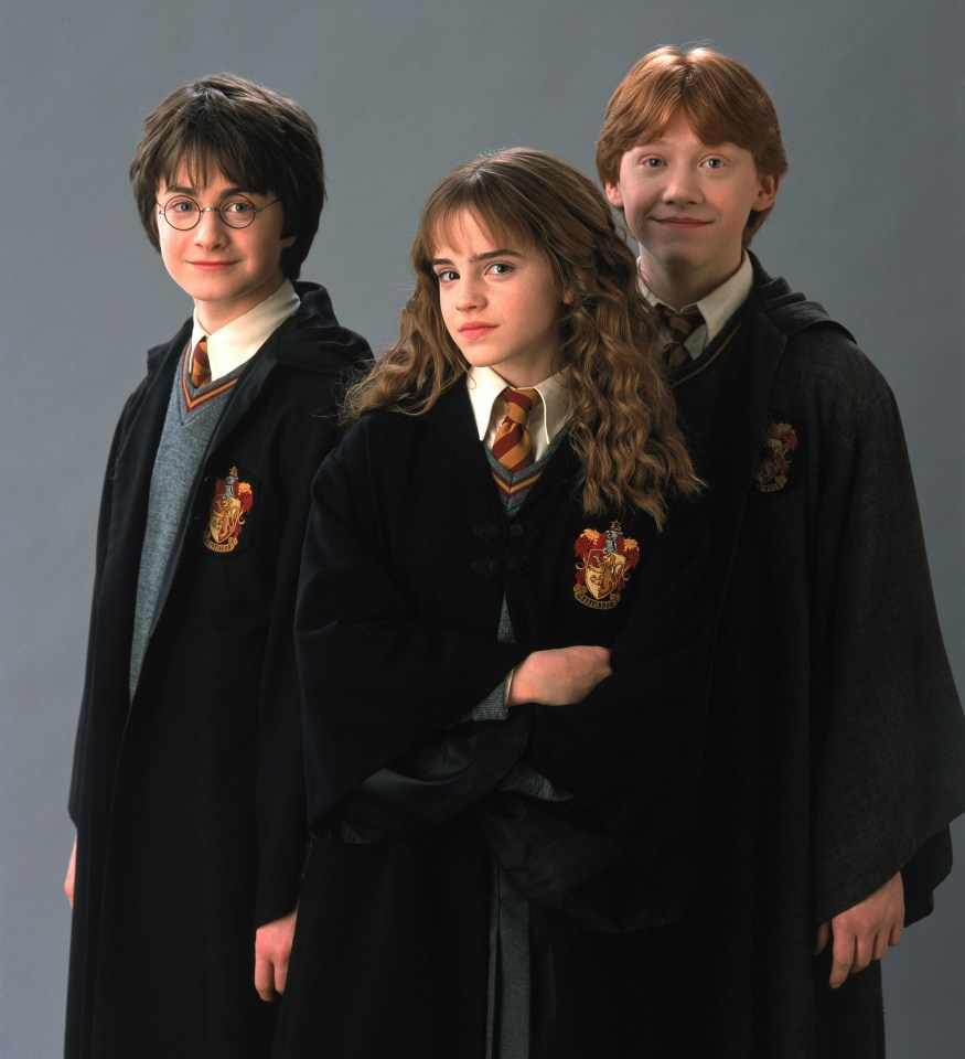 Emma with her Harry Potter co-stars Daniel Radcliffe and Rupert Grint