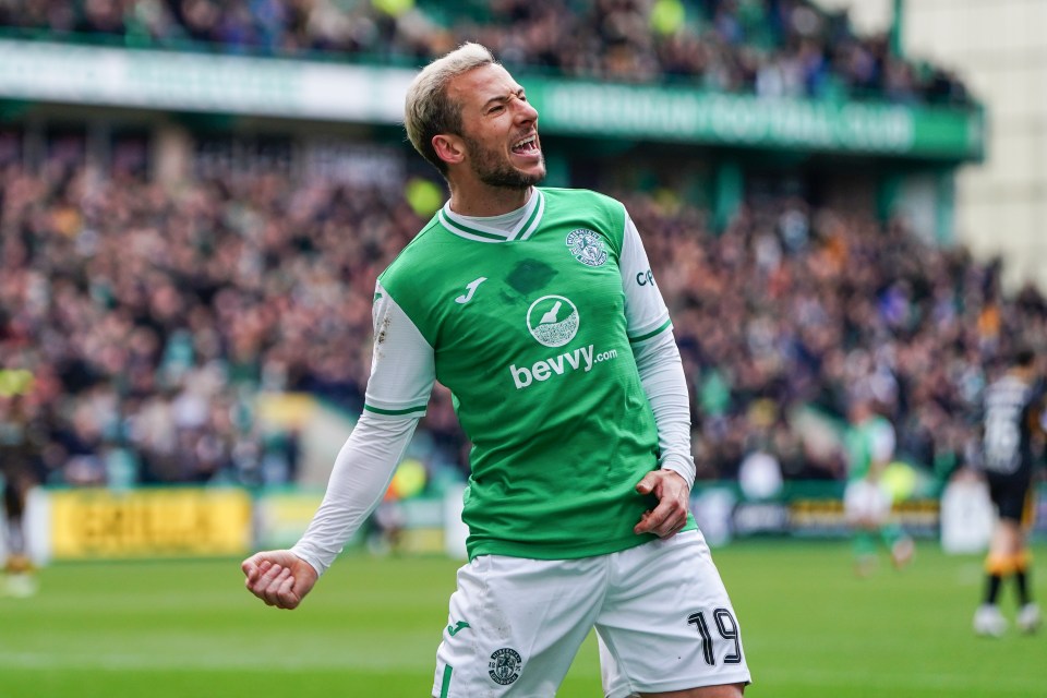 The 37-year-old scored five league goals for Hibernian before his contract expired on Sunday