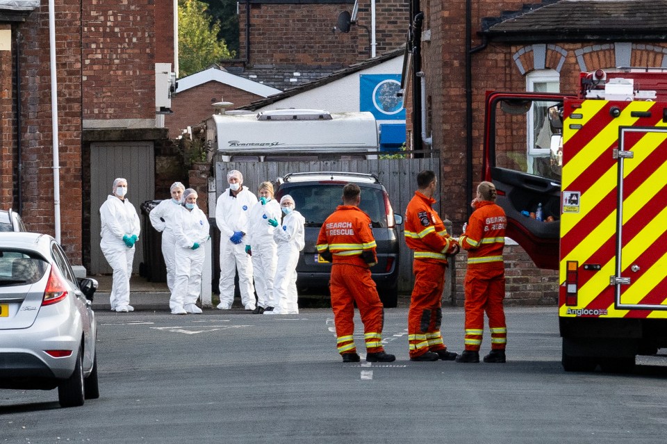 Emergency services near the scene in Hart Street