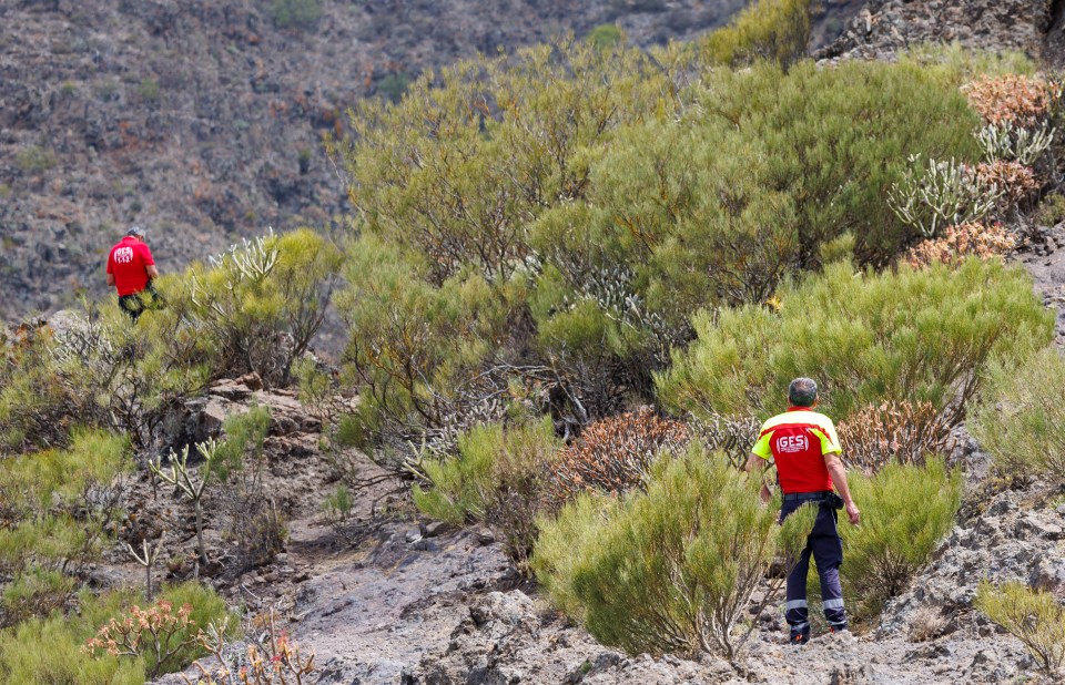 Emergency workers look for missing Jay Slater in the mountains near Masca in Tenerife