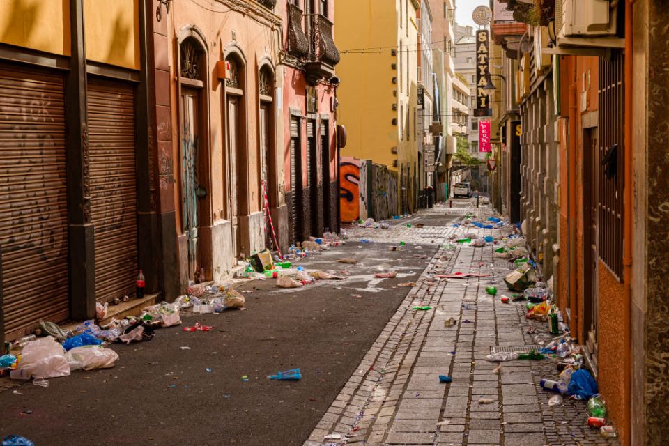 The holiday hotspot has been embroiled in a fight for territory between the Italian mafia and English drug gangs in recent years - leaving the streets trashed