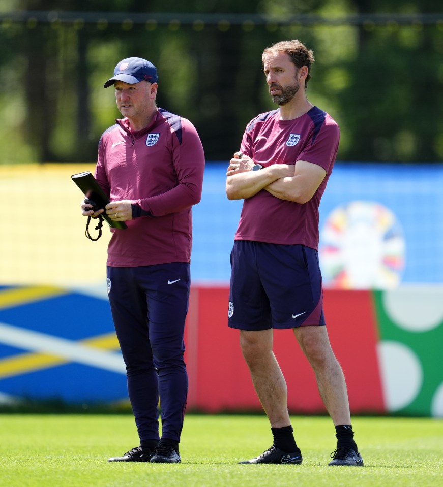 Steve Holland with England boss Gareth Southgate