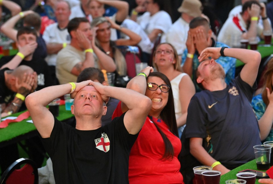 England fans in Blackpool