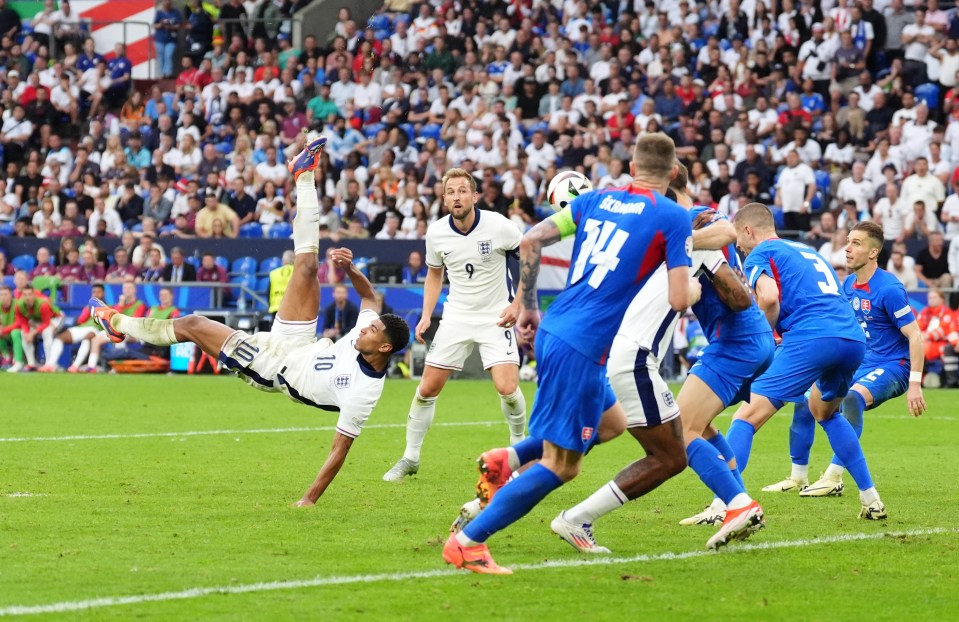 England’s Jude Bellingham scored a wondergoal to help take his side through to the quarter finals of Euro 2024