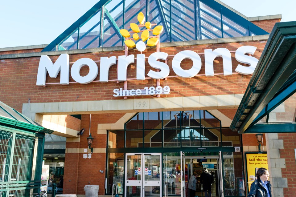 Shoppers outside the front of a Morrisons store in Hatch End, London. WM Morrison is the UK fourth largest chain of supermarkets