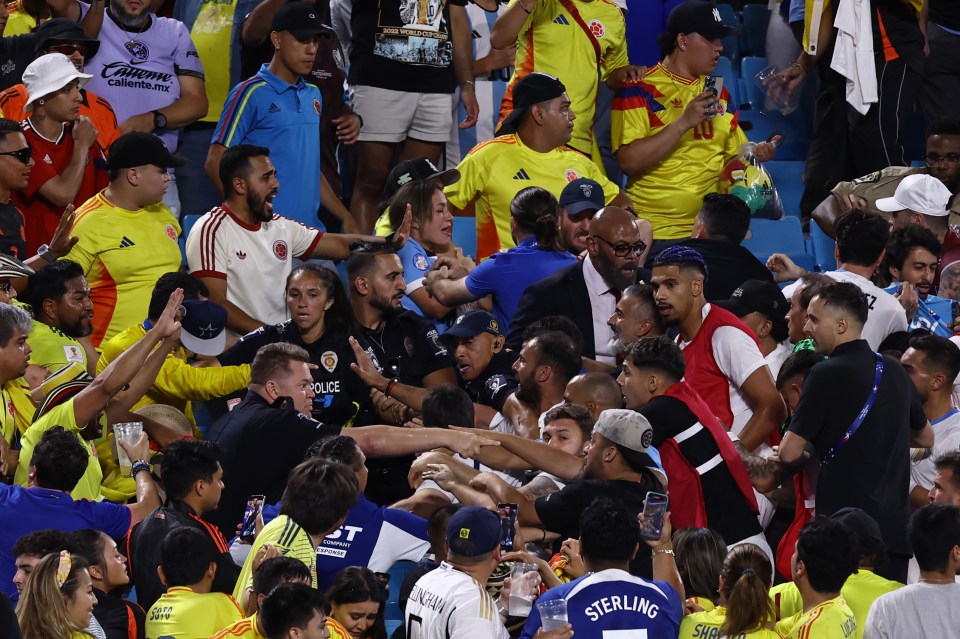 The unfortunate incident reportedly kicked off due to drunk Colombia fans