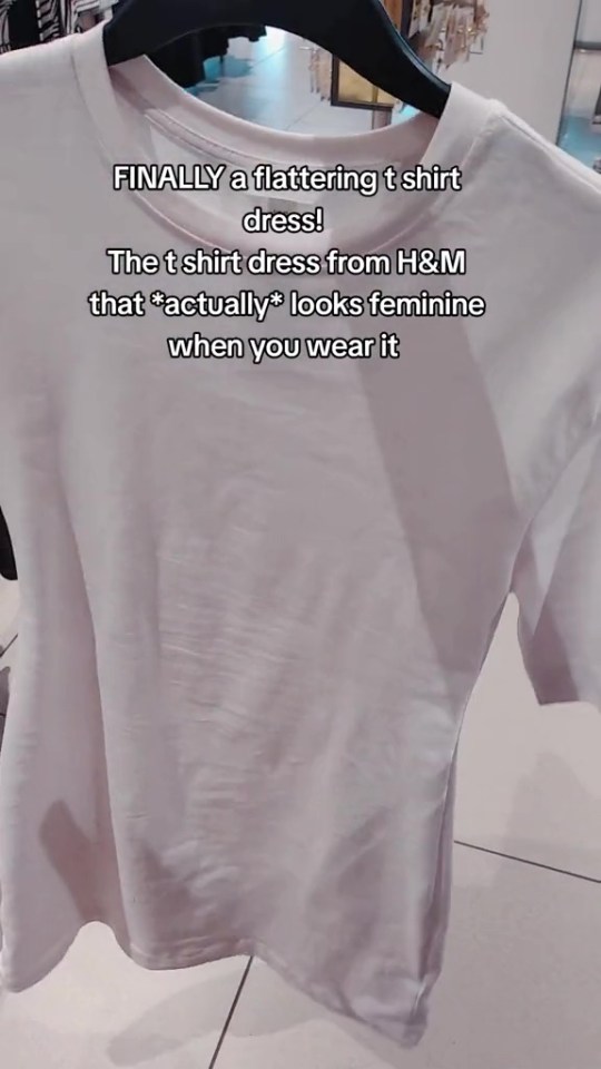 Ayla took to TikTok to share a look at a H&M T-shirt dress, which is flattering thanks to the darts on the back