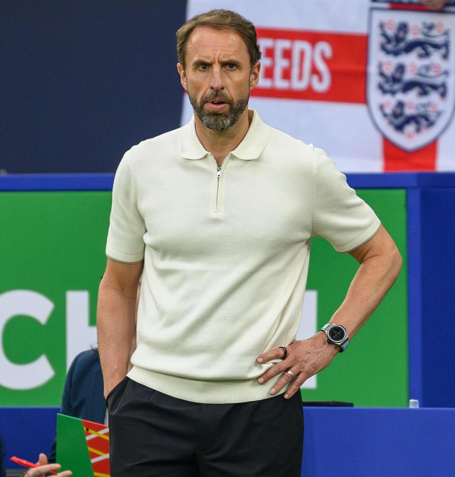 Gareth Southgate watches on during England's nervy clash with Slovakia