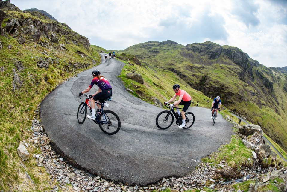 The notorious Hardknott Pass is part of the highly difficult Fred Whitton Challenge cycling event