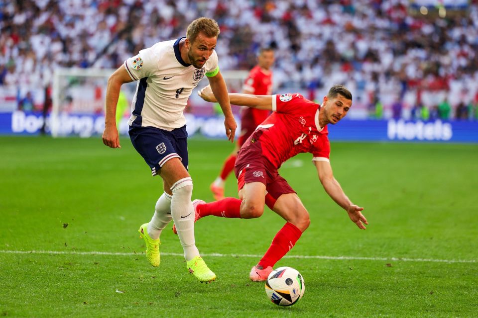 Kane looked tired vs Switzerland before being taken off in extra time