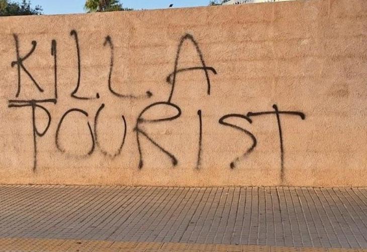 A hateful graffiti caused massive outrage in Majorca