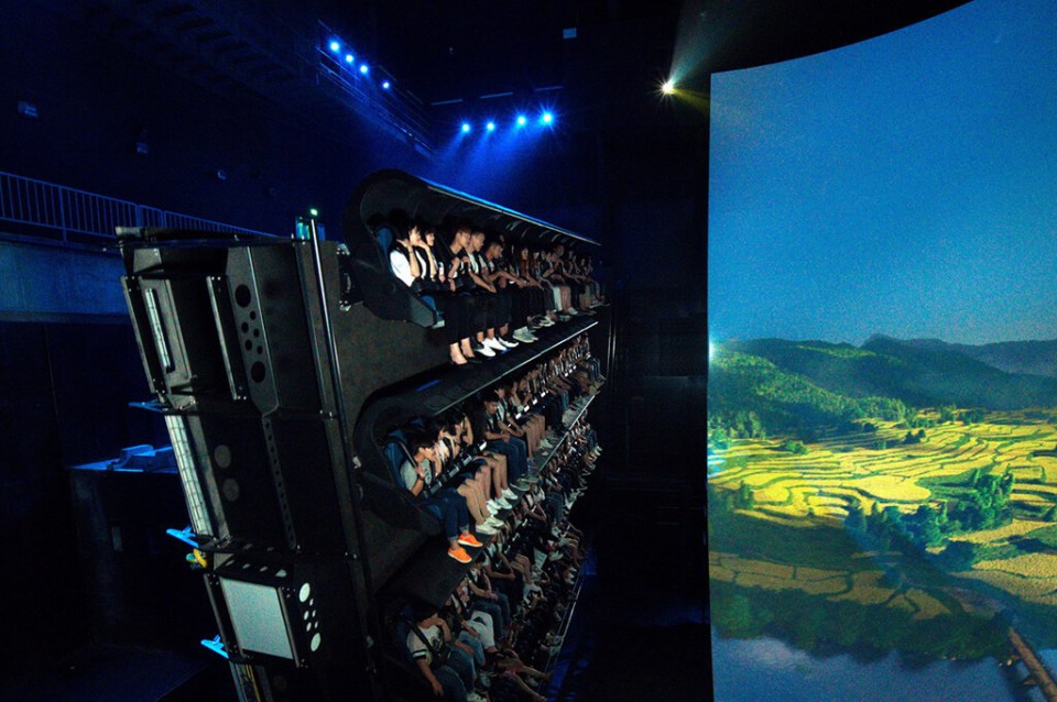 Volarium is a 'flying cinema' attraction and one of the park's most popular