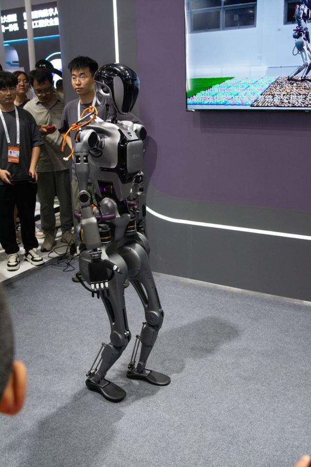 Other robots like this one were also on display at the World Artificial Intelligence Conference