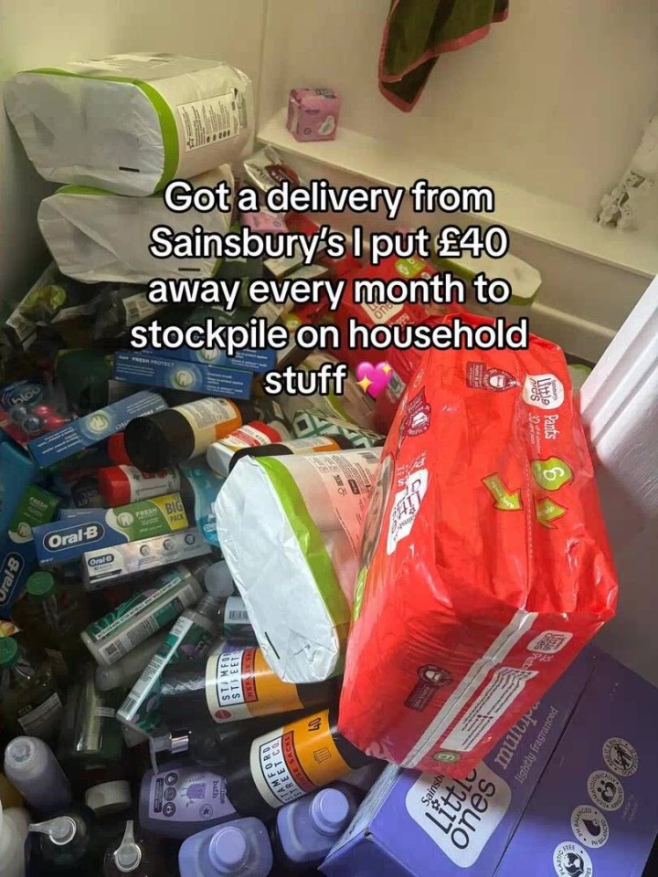 A mum has shared how she stockpiles items for her home – and it saves her money