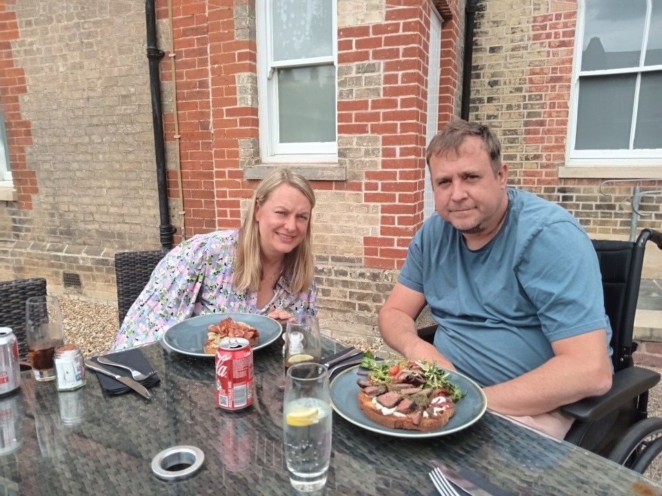 The couple enjoyed a slap up steak dinner in Newmarket