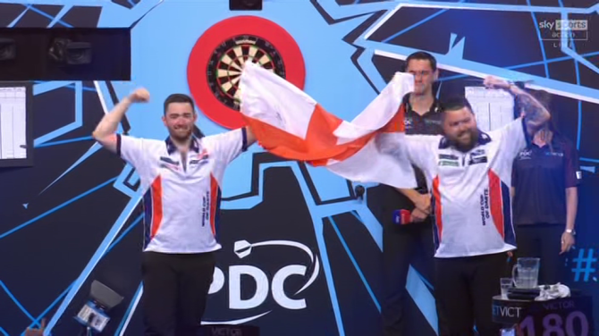 Luke Humphries and Michael Smith claimed the darts World Cup for England