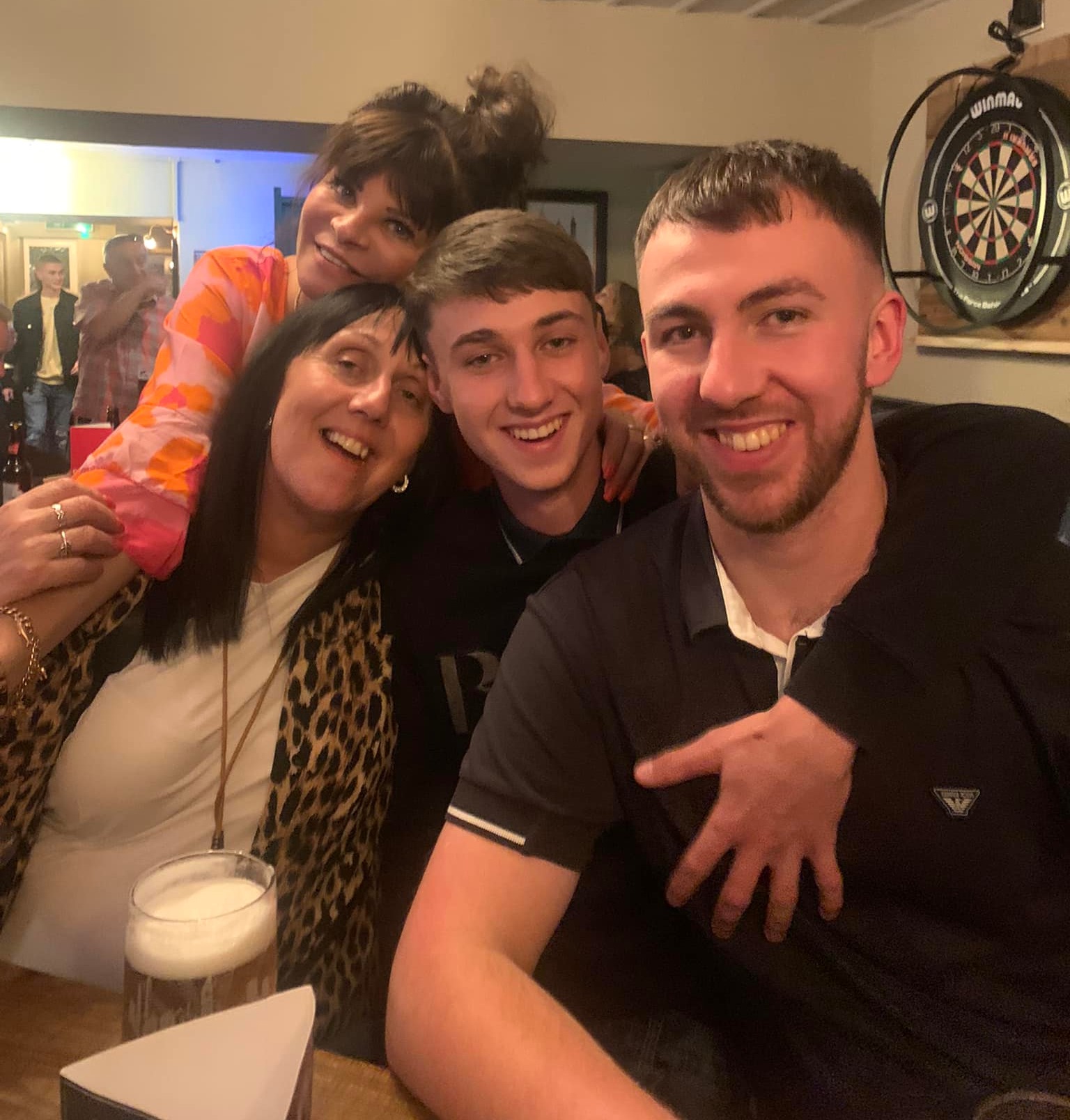 Jay pictured with mum Debbie and brother Zak