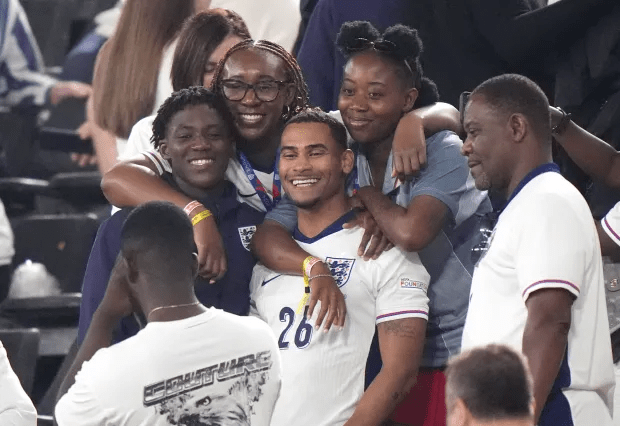 Players like Kobbie Mainoo went into the stands to see their loved ones after the semi-final win