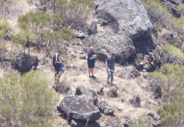 Jay's dad, brother and volunteers then took over the search efforts in the Tenerife mountains